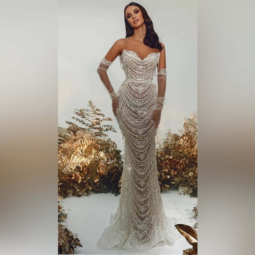 NWT- Full pearl dress, bridal/prom/formal dress